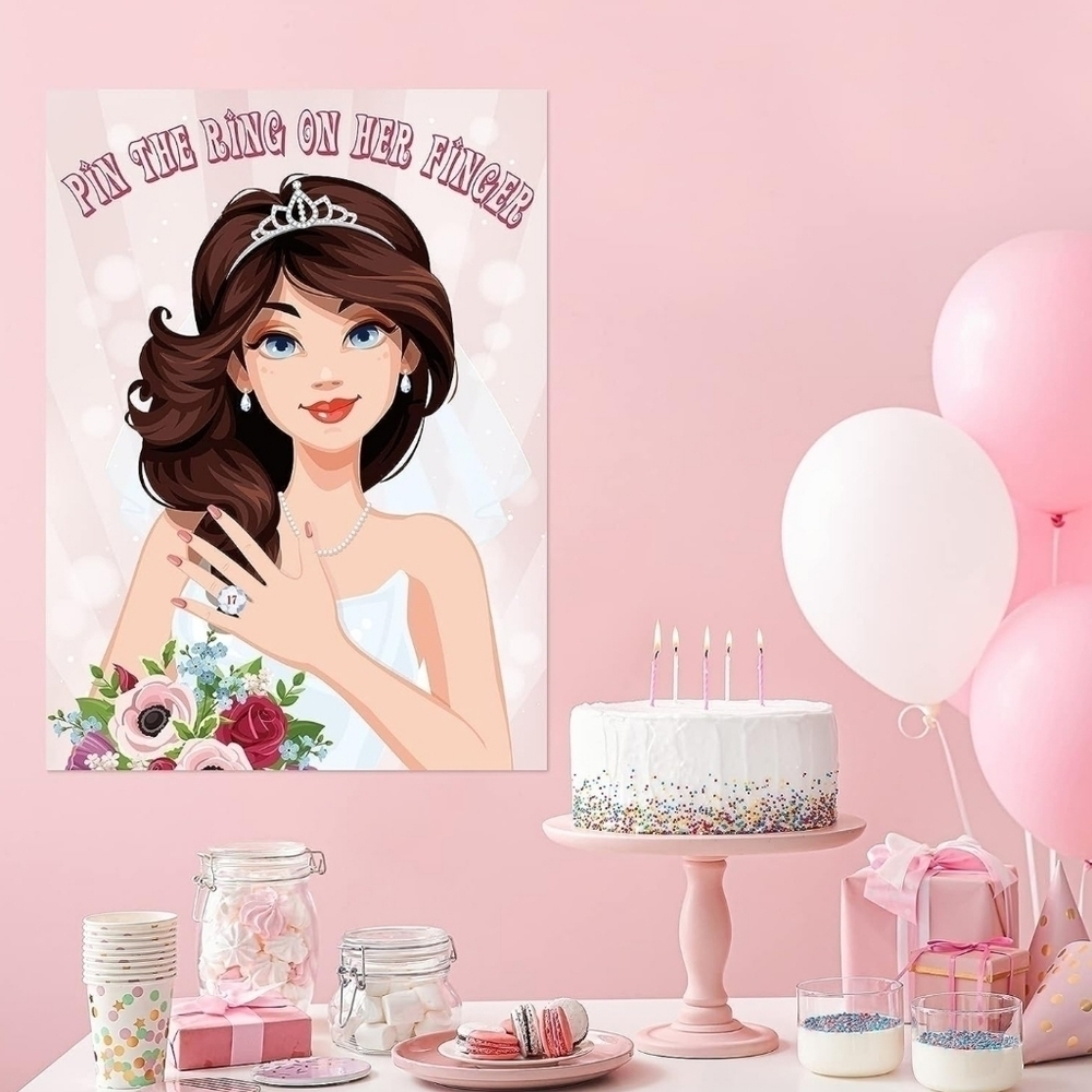 Bridal Shower Hen Party Bachelorette Party Girls Game Bride To Be Pin Game Party - Picture 5 of 7